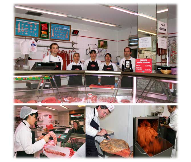 equipo humano de la carnicer�a Larragueta